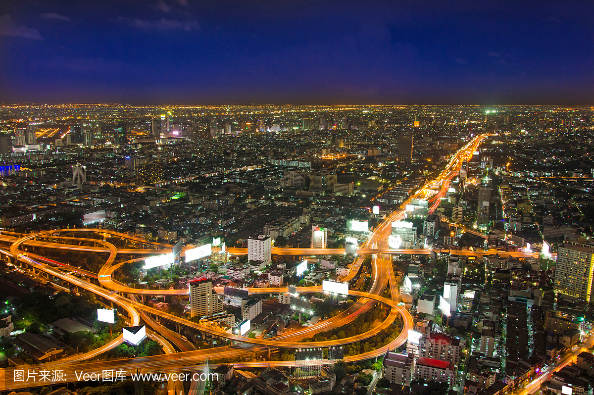 泰国曼谷高速公路俯视图
